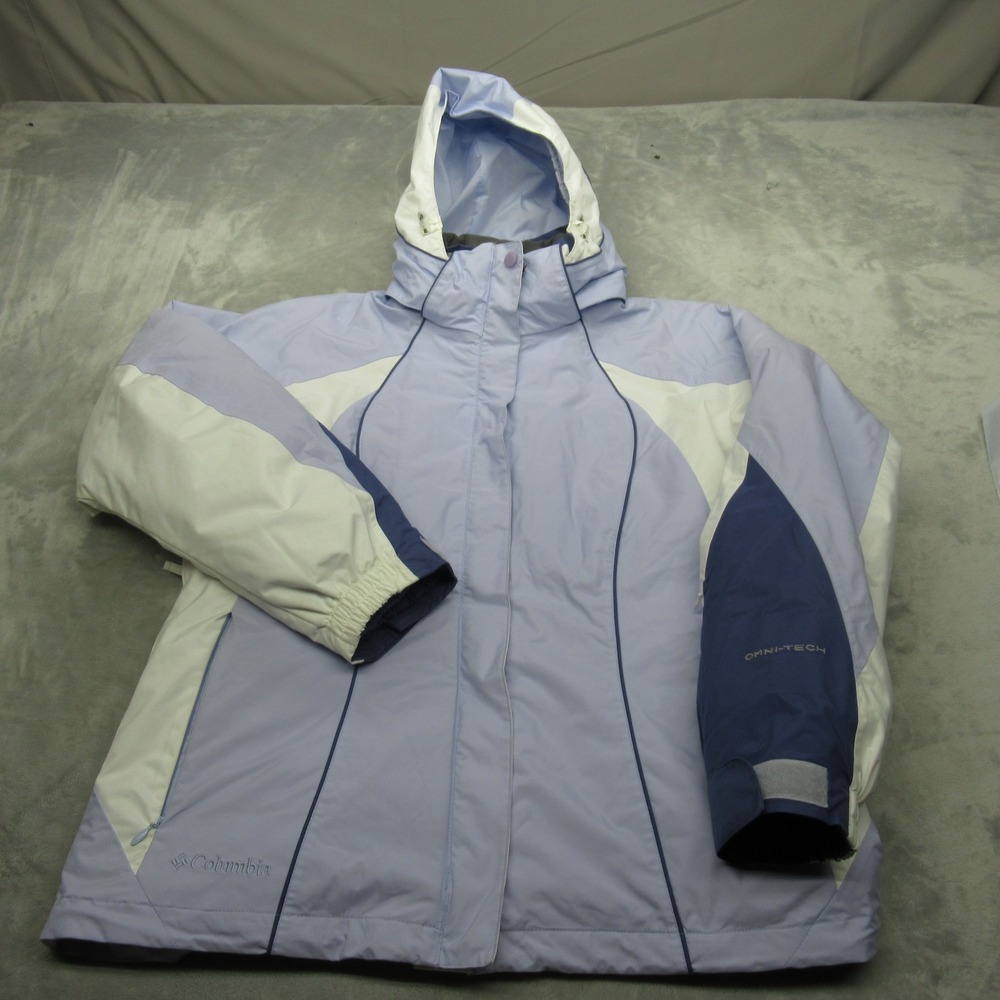 Columbia Jacket Womens Medium Purple White Waterproof Removable Puff Liner 3in1 - Picture 3 of 16